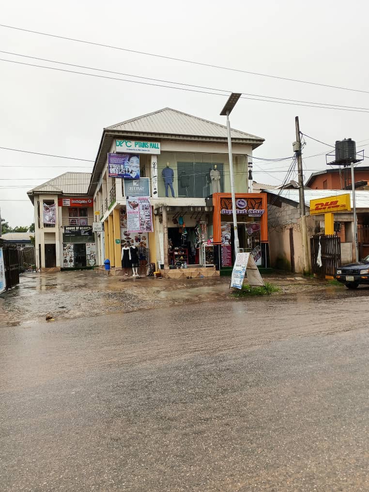 Shopping complex housing the DHL service point at Isihor, Benin City